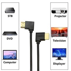 Gold Plated High Speed 90 Angle Right HDMI Male to Left HDMI Male Adapter
