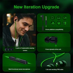 Razer Hammerhead V3 Universal Wired Earbuds In-ear Gaming & Music Headphones