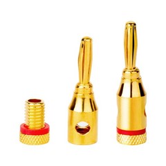 MIUONO 10 Pairs Banana Plugs – Open Screw Type for Speaker 12mm*40mm, Gold