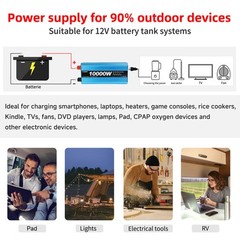 5000W Pure Sine Wave Power Inverter 12V DC to 110V AC 10000W Peak Heavy Duty