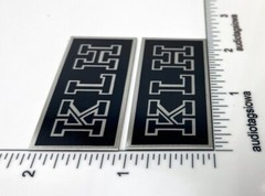 KLH Speaker Grill Badge Logo Pair Emblem Custom Made Aluminum