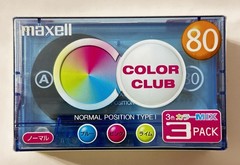 Pack Of 3 New Sealed Maxell Color Club 80 Blank Audio Cassette Tapes Normal Bias