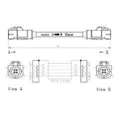 HSD LVDS Cable Vedio Cable 90cm for Mercedes Benz C-Class E-Class DISP Monitor