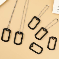 10 Pack Dog Tag Silencers, Black Engraved Silicone 5.2x3x0.3cm,
