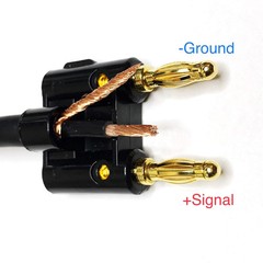 6 Inch 14 Inch Ts Mono Female Jack To Male Banana Plugs Speaker Cable 2 Pack