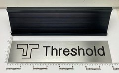 Threshold Desk Sign – Custom Silver Aluminum Double Sided