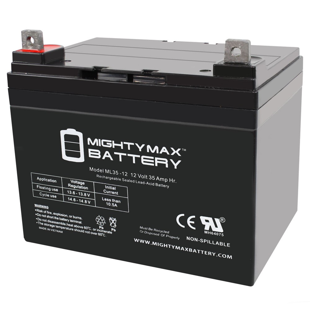 Mighty Max 12V 35AH SLA Battery Replacement for Leoch DJW12-33