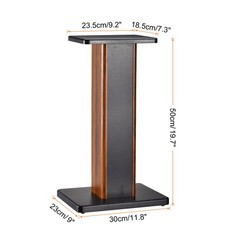 2 x Wood Speaker Stands 19.7 Inch (50cm) Speaker Stand Hollowed Stands