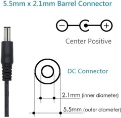 DC 12V 1A 1000mA Power Supply Adapter Wall Charger with 5.5 x 2.1 mm DC Plug