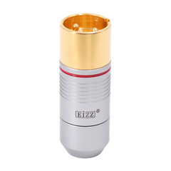 24K Gold Plated HIFI Audio Cable Plug Pure Copper XLR Connector Male Female