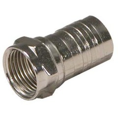 20 Pack Lot – F-Type One Piece Crimp On Connector Male Plug for RG6 Coax Cable