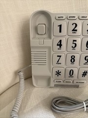 Large Number Big Button Telephone Handset White Home Phone with Speaker & Memory