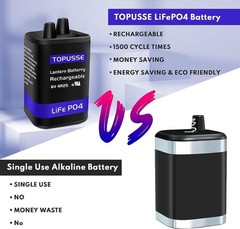6V 4.5AH Rechargeable LiFePO4 Lantern Battery with Charger