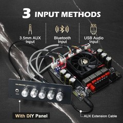 Power Amplifier Board Bluetooth 5.2 2.1 Channel 300W x 2+600W DIY Speaker