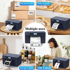Fuomorz Thermal Shipping Label Printer for Small 4×6 label printer, Black
