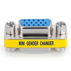 VGA Female To Female Adapter HD15 Mini Gender Changer Extender Connector