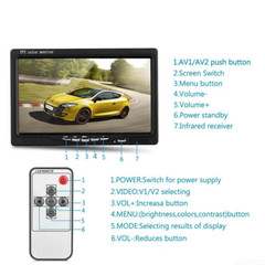 7” Backup Camera Quad Monitor Kit System Back Reverse Night Vision For Truck RV