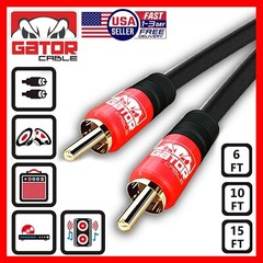 Subwoofer Audio Cable 1 RCA To 1 RCA Coaxial Dual Layer Gold Plated Plug Cord