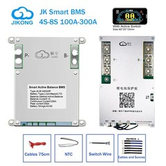 JK Smart BMS 4S-8S 100A-300A LiFePo4 Li-ion LTO Battery w/Active Balance+LCD lot