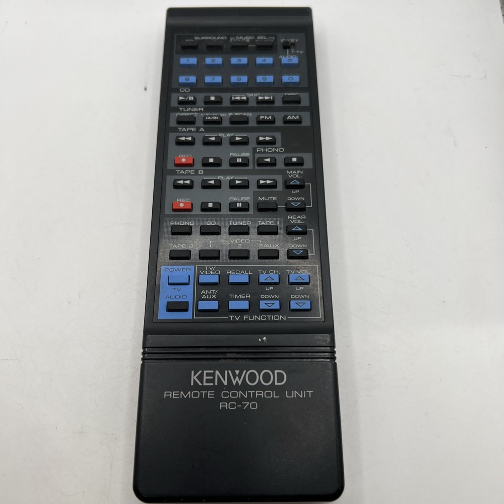 Original OEM Kenwood Multi-functional Stereo Remote Control RC-70 HTF Good Cond