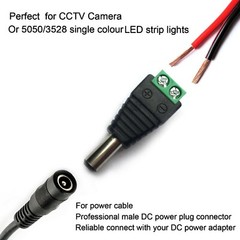 20pcs Male+Female DC Power Jack Connector Adapter Plug 2.1 x 5.5mm for CCTV