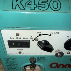 Vtg Onan K450 Generator Kh-1p osp63–2d Mcgraw Edison Part Repair Need Carburetor