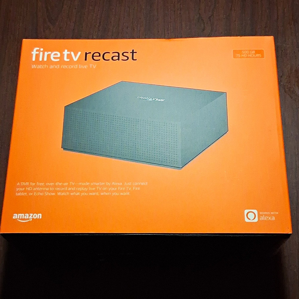 Amazon Fire TV Recast 500GB 2-Tuner HD OTA DVR Box with Wi-Fi, Black