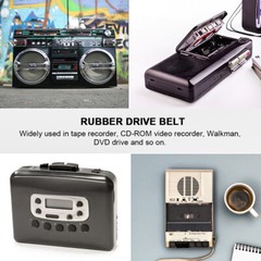 200X Square Rubber Drive Belt Kit ForCassette Player Recorder Repair Replacement