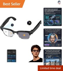 Compatible with Smartphones Smart Glasses 4K Camera Bluetooth Audio AI Recogn…