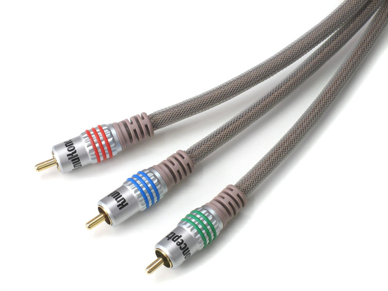 KnuKonceptz Double Shieled OFC RCA Component Video Cable Gold Plated 17′ 5M