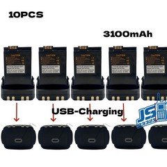Lot/10 USB-C NNTN7038 3100mAh Li-ion Battery for APX6000 APX8000 SRX2200 Radios