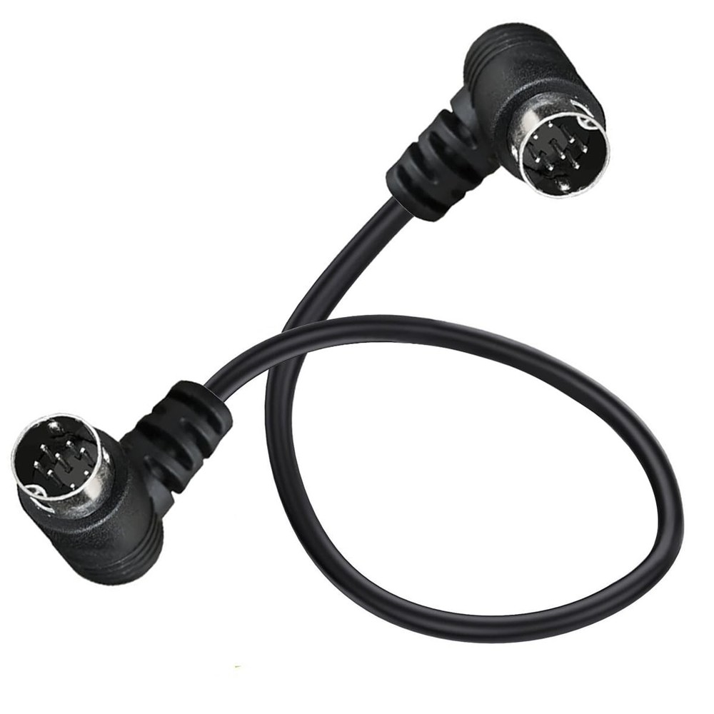 PIIHUSW 90 Degree 8 Pin Mini Din Plug Audio Cable 50 cm