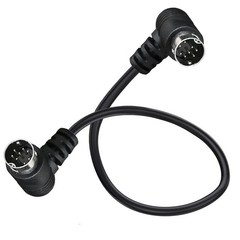 PIIHUSW 90 Degree 8 Pin Mini Din Plug Audio Cable 50 cm