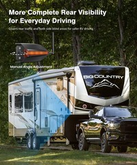AUTO-VOX Wireless RV Rear &Side Cameras &7.2″ DVR Triple Split Monitor & Bracket