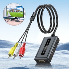 RCA to HDMI Converter Cable 1080P 720P USB Power for VCR DVD Player TV Monitor _
