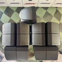 7 Mint Bose Double Cube DoubleShot Speakers 1 Center + 6 Surround Black & Mounts