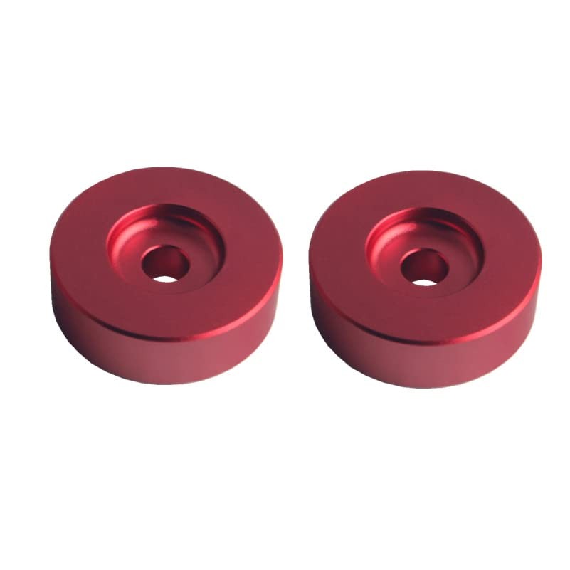 Aluminum 45 RPM Adapter Compatible 7 Inch Vinyl Record Dome Turntable 2xRed