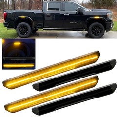Smoke Side LED Front Rear Marker Fender Lights for GMC 2020+ Sierra 2500 3500 HD