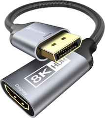 Displayport 1.4 to HDMI 2.1 Adapter 8K@60Hz/4K@120Hz Unidirectional DP Male to H