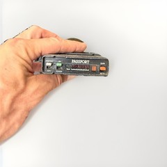 Vintage 1980’s Passport by Cincinnati Microwave Radar Detector w Cord Visor Clip