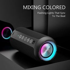 RGB Light Show Portable Speaker – Waterproof, 30 Hours Playtime for Outdoor Fun