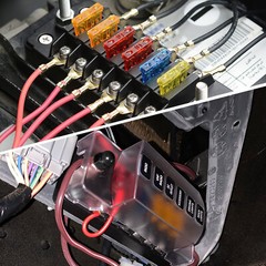 6 Way Fuse Block with Negative Bus Blade Fuse Holder for Automotive Car Truck RV
