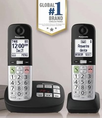 Panasonic Cordless Phone, Easy to Use with Large Display & Big Buttons, Flashing