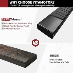 6 Inches Running Boards Compatible with 2019-2026 Chevy Aluminum-6 in