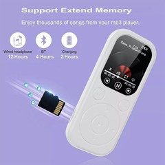 Bluetooth 5.4 Music Player 32GB 1.8″ IPS Display 128GB Expandable FM Radio