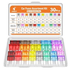 300Pcs Car Fuse Assortment Kit, 160 Mini Blade Fuses Automotive + 90 Standard