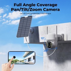 4MP 10CH Solar Powered Battery Wireless Security Camera System HDD Monitor Audio