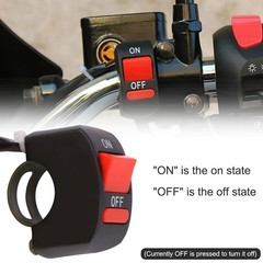 22mm Handlebar Mounting Switch 12-80V 7/8 Universal ON-Off Handle Button