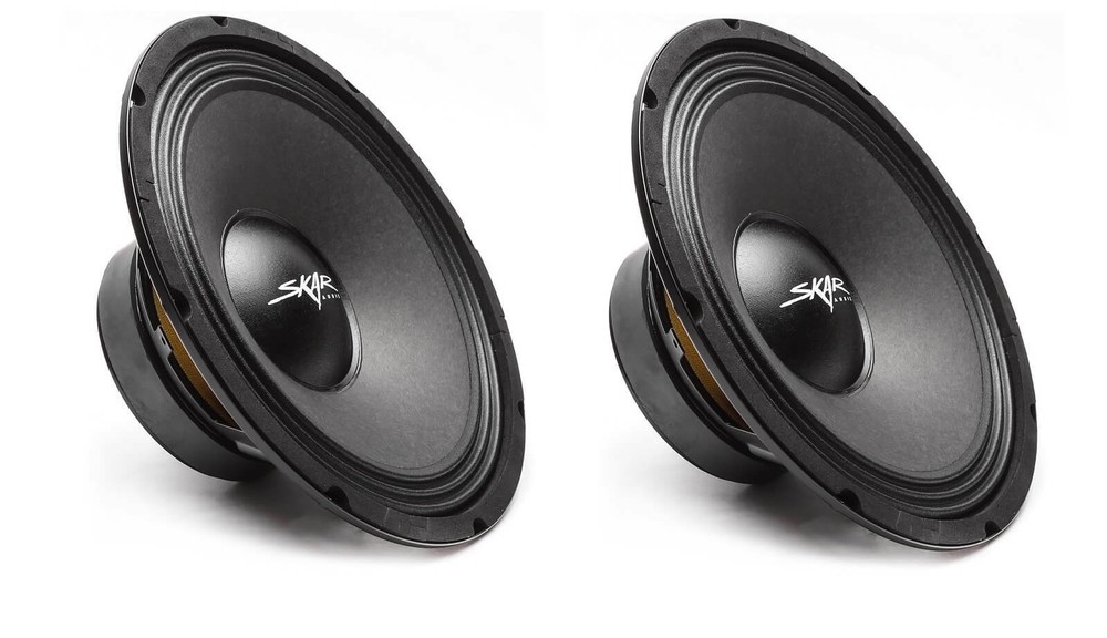 (2) NEW SKAR AUDIO FSX10-4 10-INCH 4 OHM 400W MAX CAR PRO AUDIO SPEAKERS – PAIR