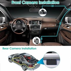 Dash Cam 3 Channel Front Rear Inside Camera with 32GB Memory Card WiFi G-Sensor
